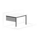 Screen-Rollo mit Solar - Screen zwischen Wand und einem Pfosten